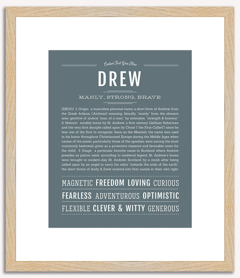 Drew (male) | Name Art Print