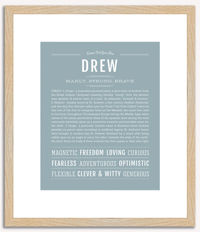 Drew (male) | Name Art Print