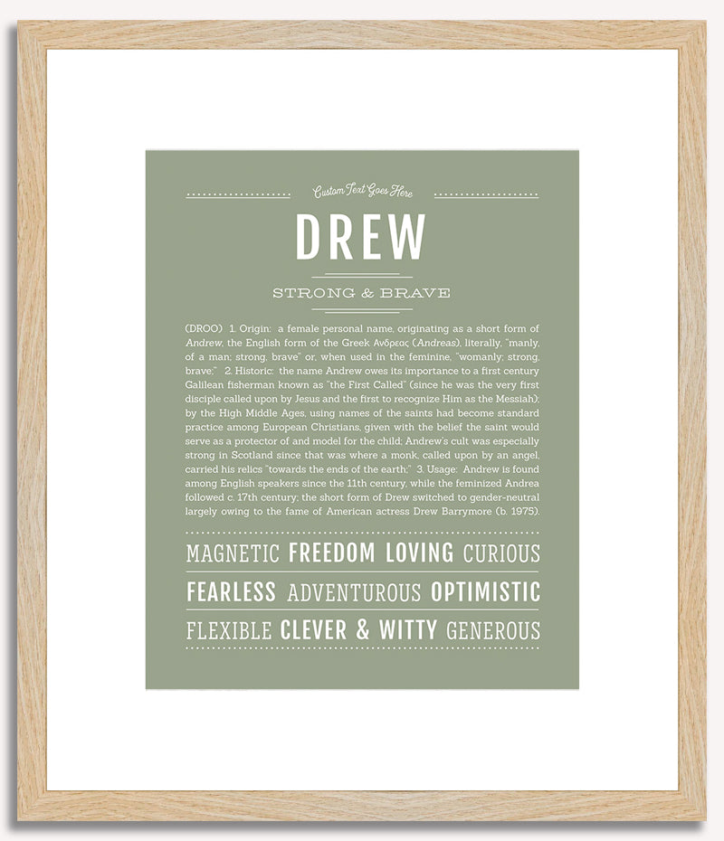 Drew (female) | Name Art Print