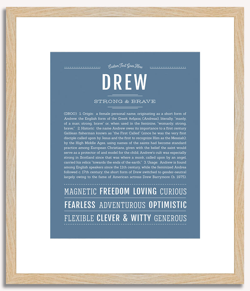 Drew (female) | Name Art Print