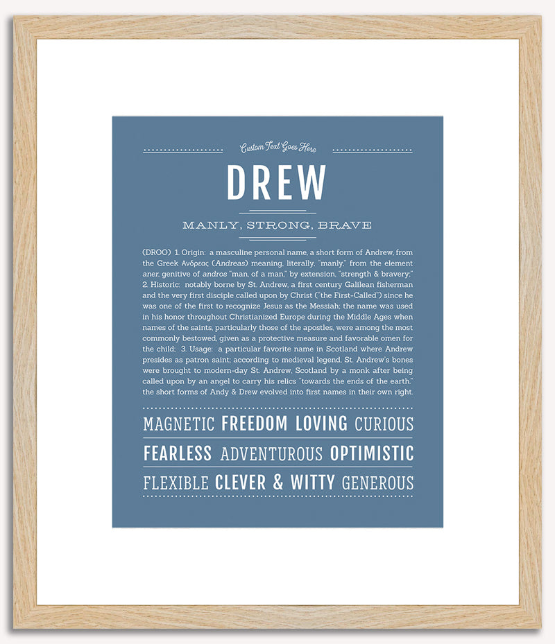 Drew (male) | Name Art Print