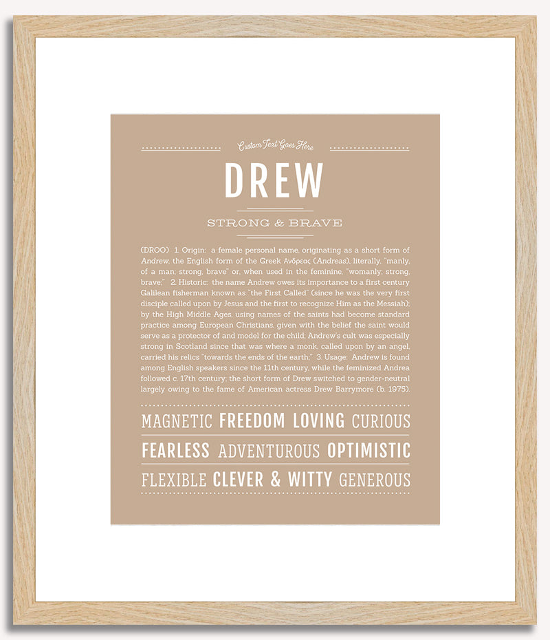 Drew (female) | Name Art Print