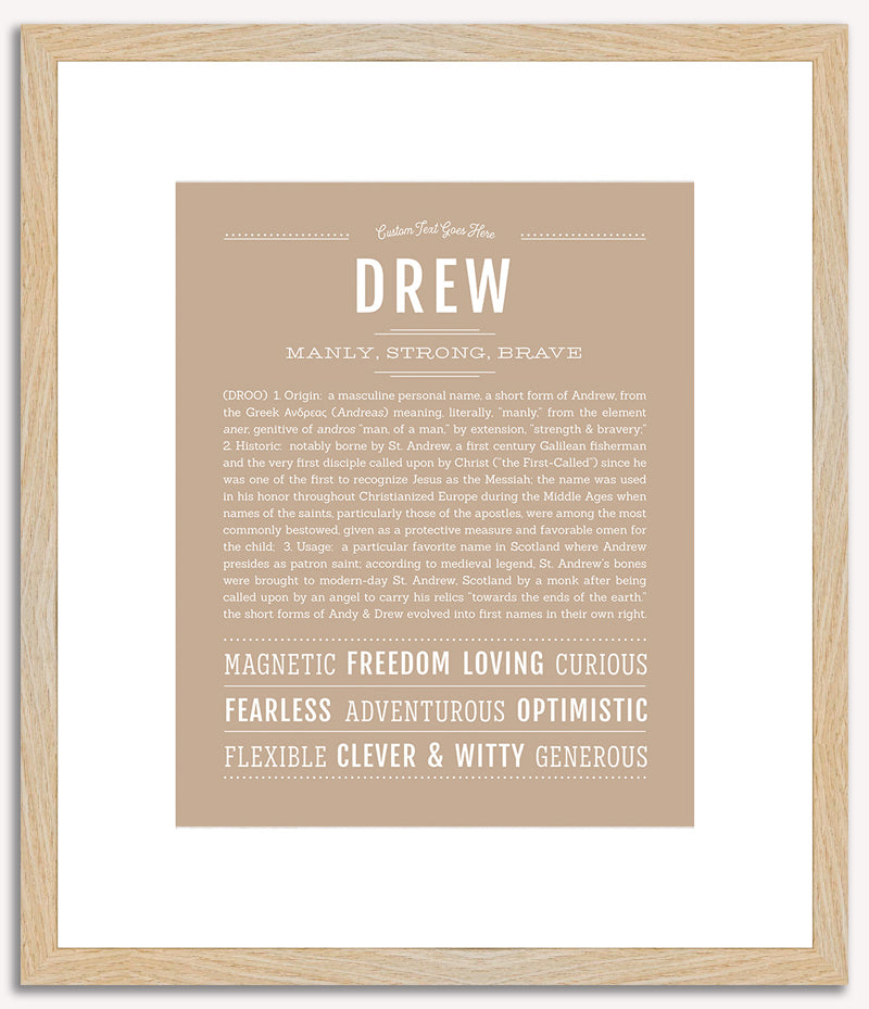 Drew (male) | Name Art Print