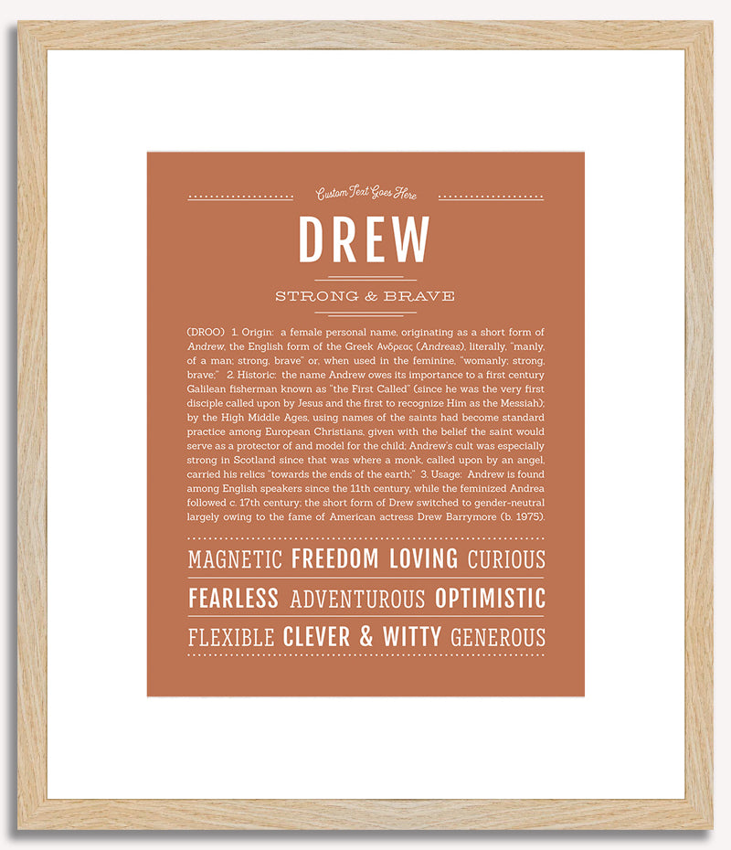 Drew (female) | Name Art Print