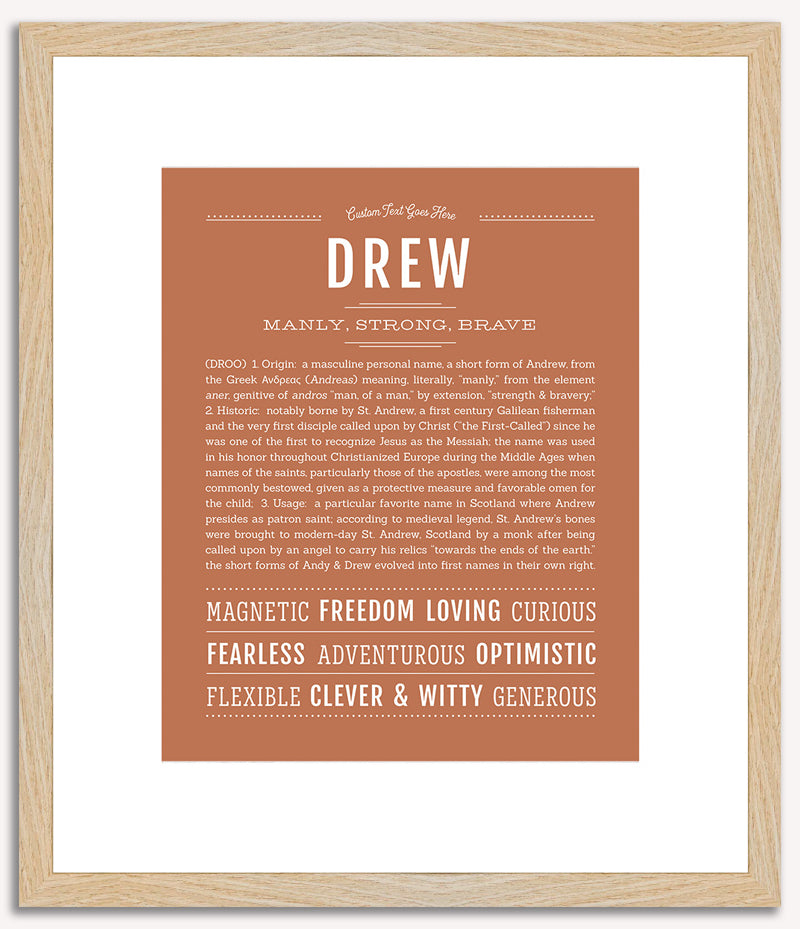 Drew (male) | Name Art Print