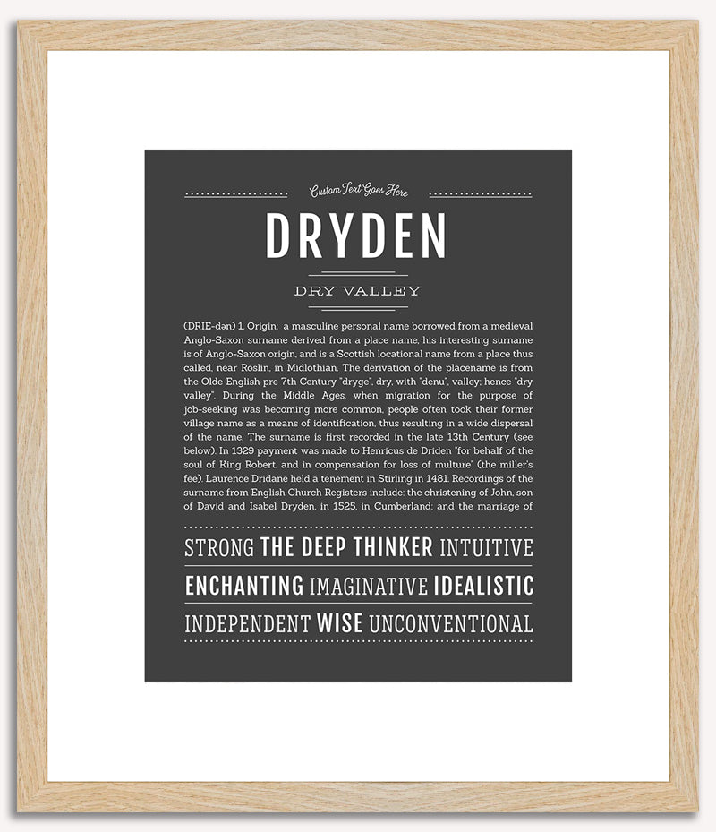 Dryden | Name Art Print