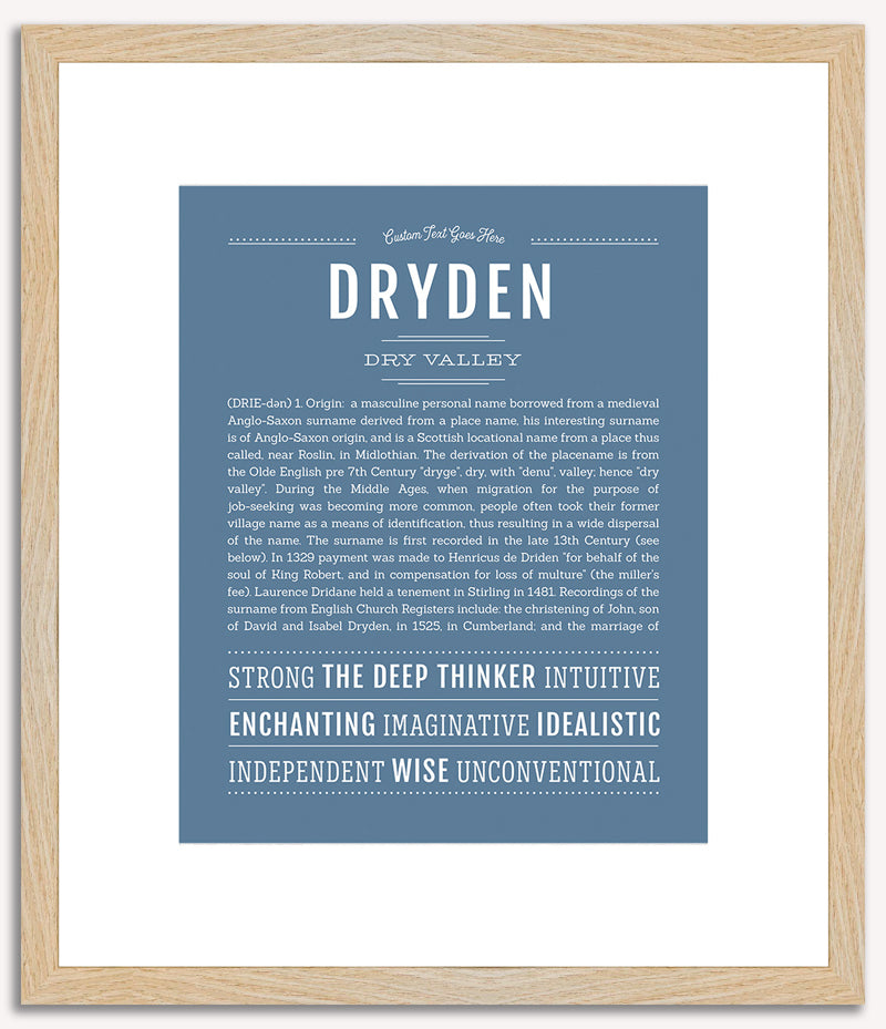 Dryden | Name Art Print