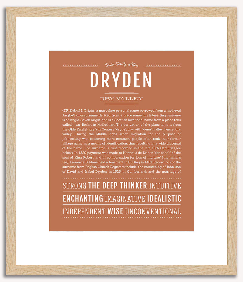 Dryden | Name Art Print