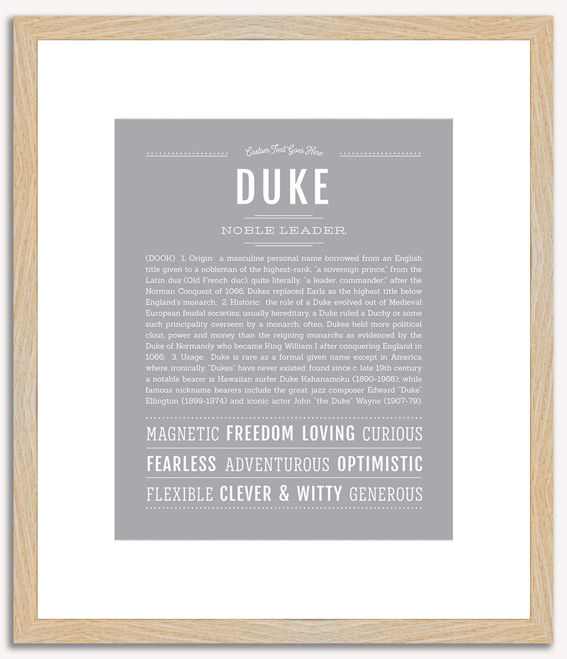 Duke | Name Art Print