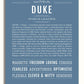Duke Personalized Name Meaning Art Prints – Name Stories