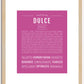 Dulce | Name Art Print