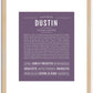 Dustin | Name Art Print