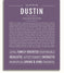 Dustin | Name Art Print – Name Stories