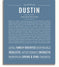 Dustin | Name Art Print – Name Stories