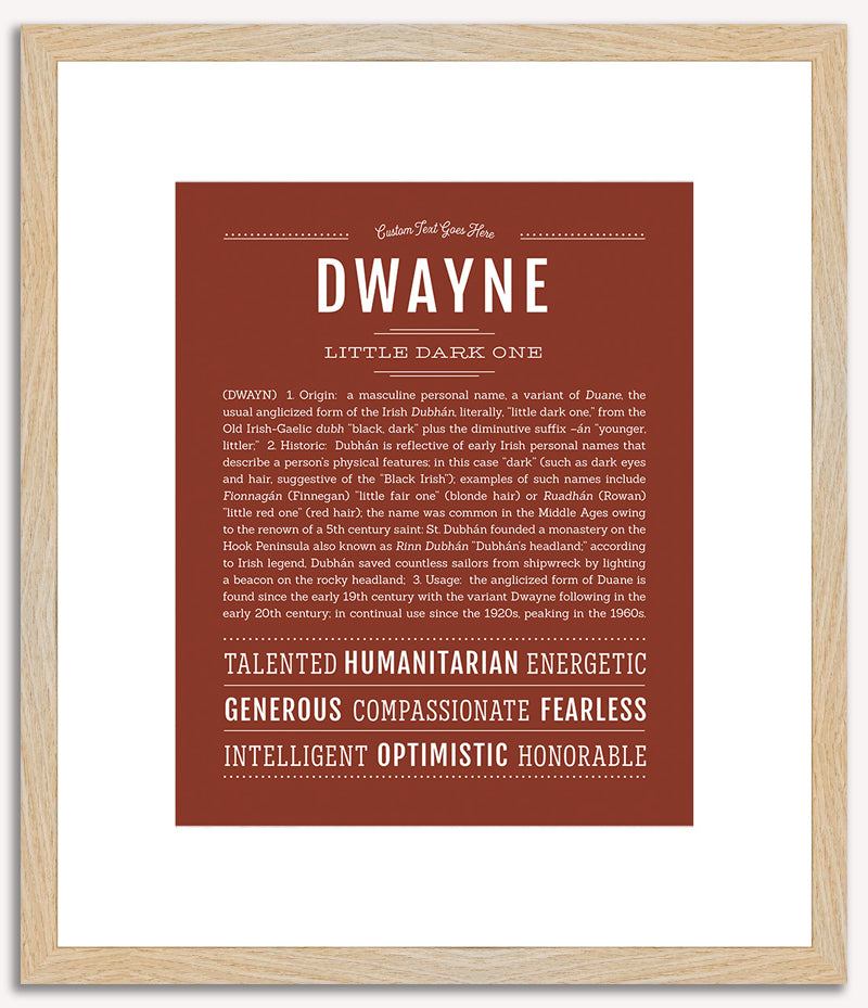 Dwayne | Name Art Print