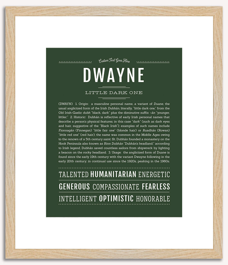 Dwayne | Name Art Print