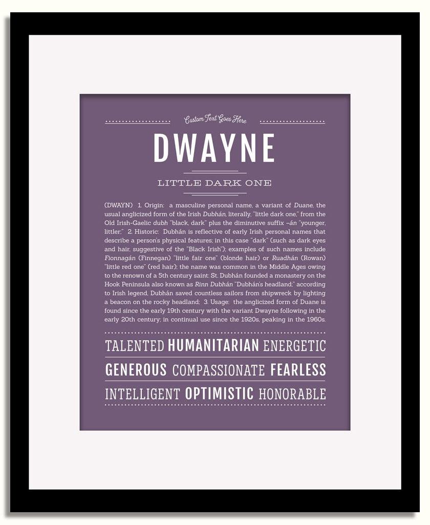 Frame Options | Deep Purple | Black Frame, Matted