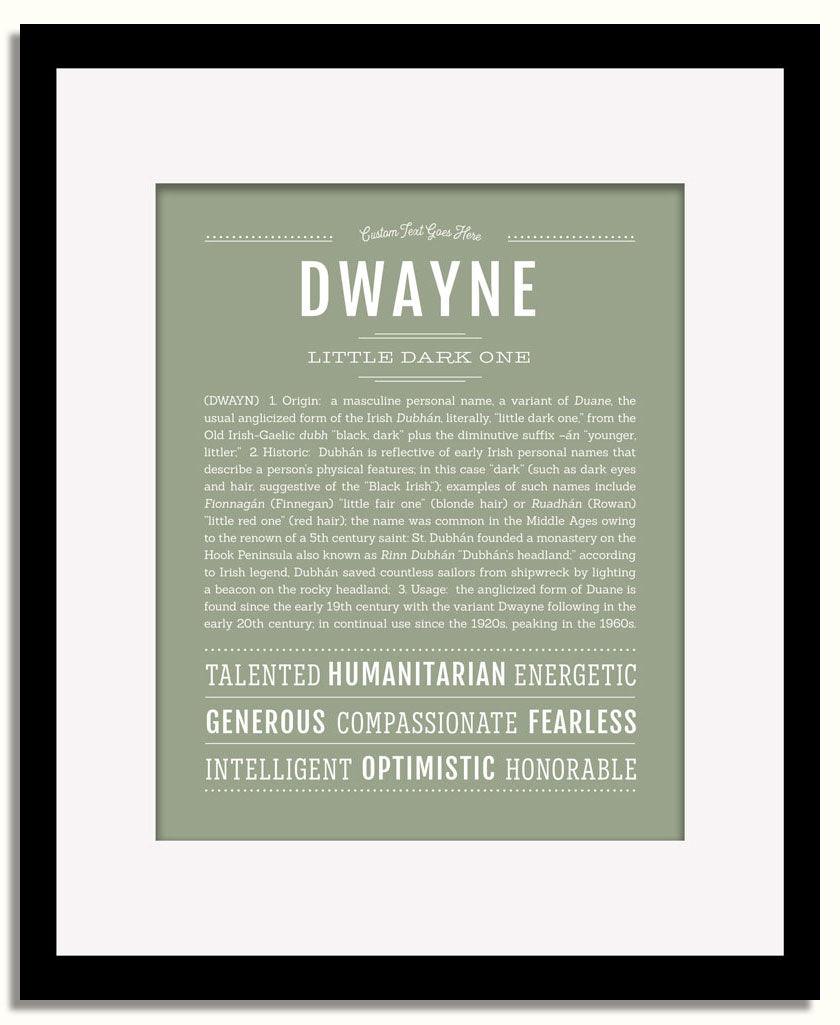 Frame Options | Sage | Black Frame, Matted