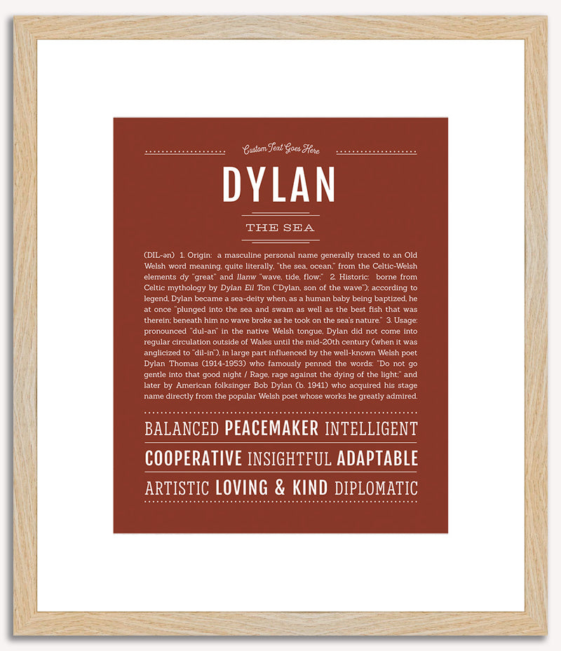 Dylan (male) | Name Art Print