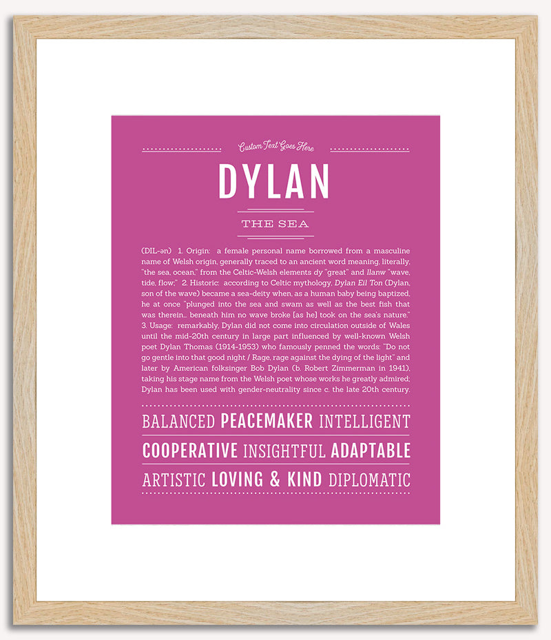 Dylan (male) | Name Art Print