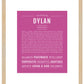 Dylan (female) | Name Art Print