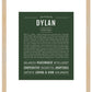 Dylan (female) | Name Art Print