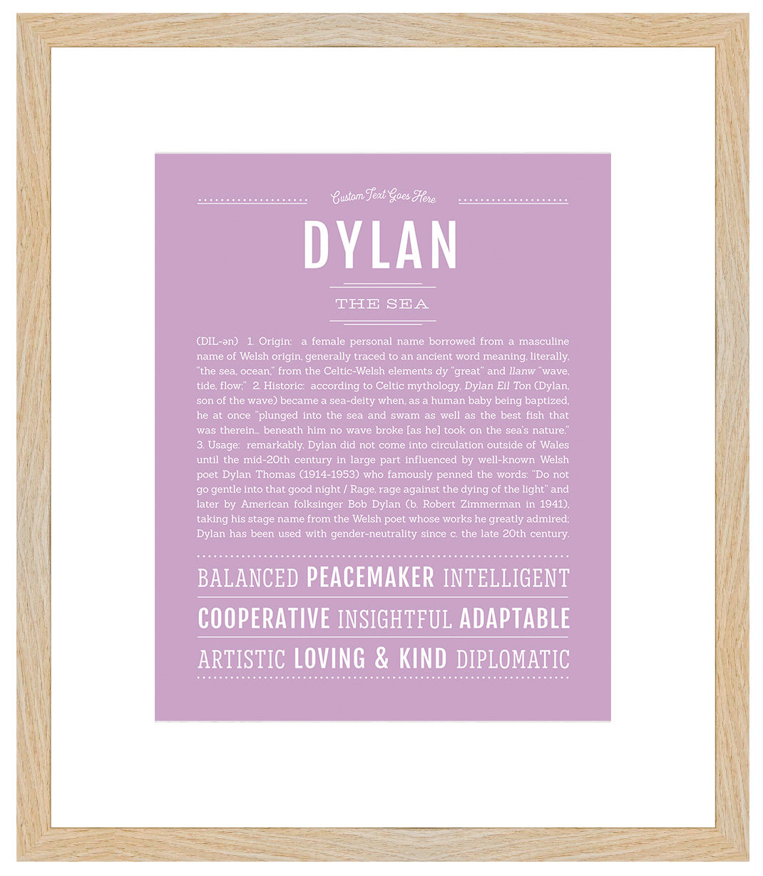 Dylan (female) | Name Art Print