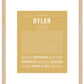 Dylan (female) | Name Art Print