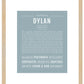 Dylan (female) | Name Art Print