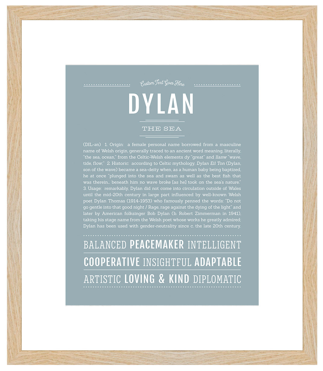 Dylan (female) | Name Art Print