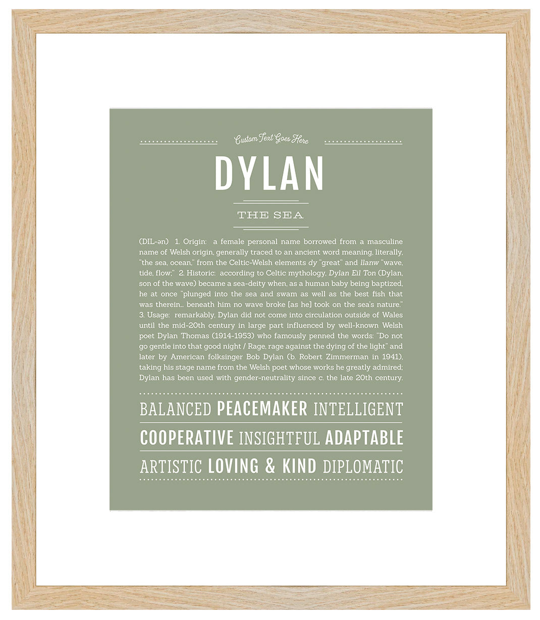 Dylan (female) | Name Art Print