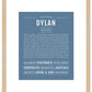 Dylan (female) | Name Art Print