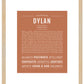 Dylan (female) | Name Art Print