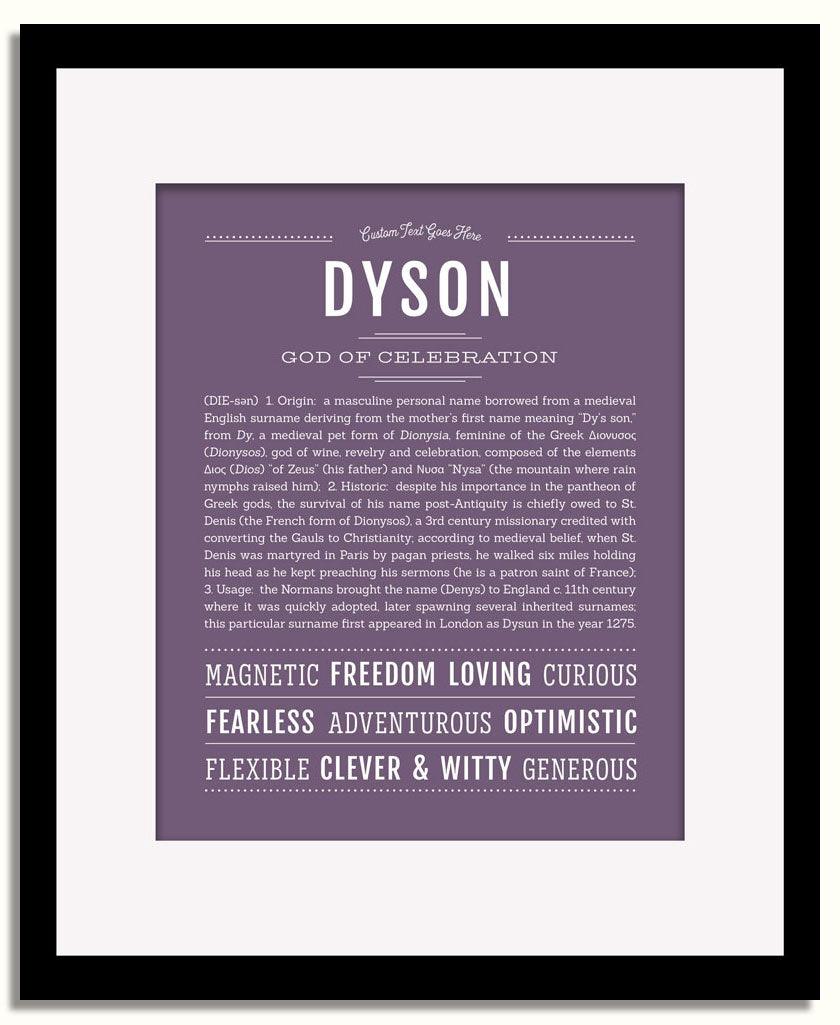 Frame Options | Deep Purple | Black Frame, Matted