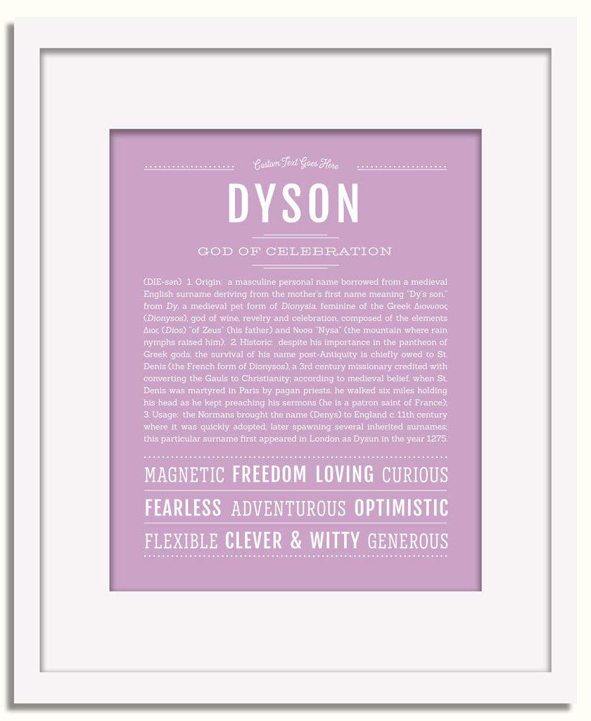 Frame Options | Lilac | White Frame, Matted