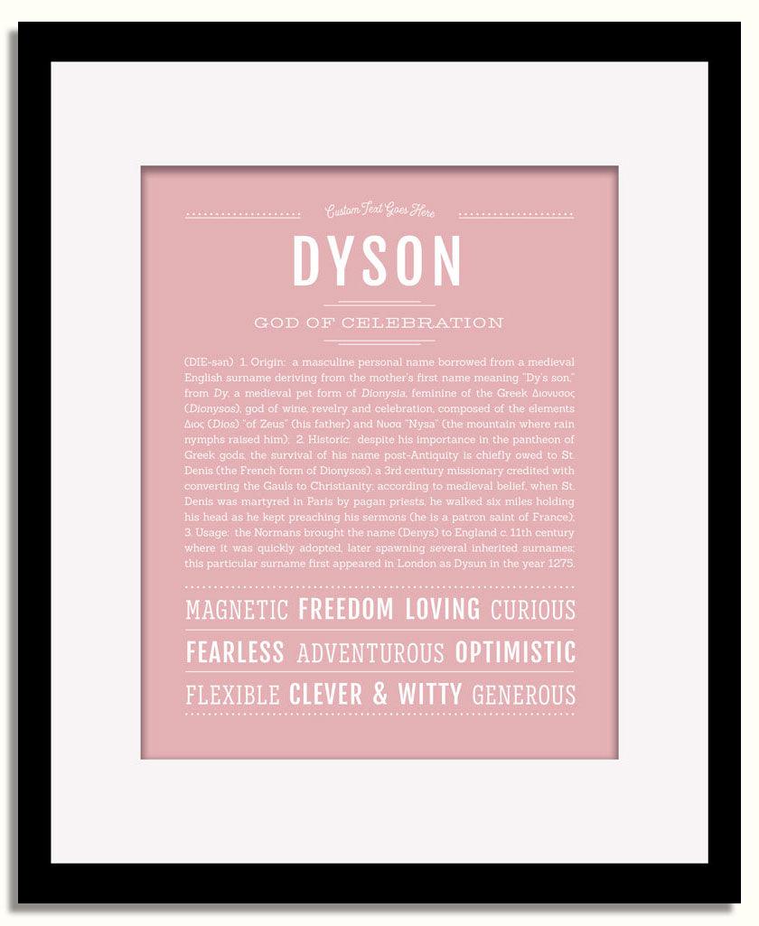 Frame Options | Dusty Rose | Black Frame, Matted