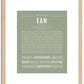 Ean | Name Art Print