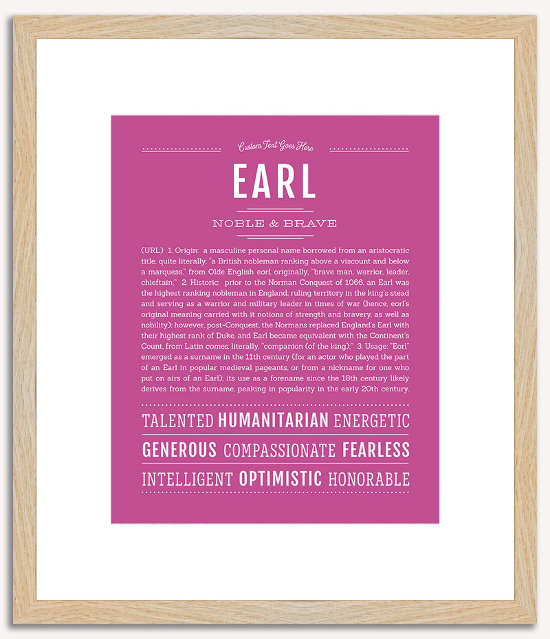 Earl | Name Art Print