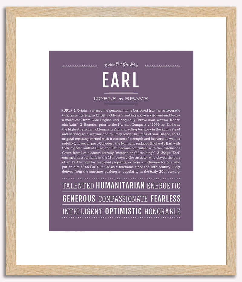 Earl | Name Art Print