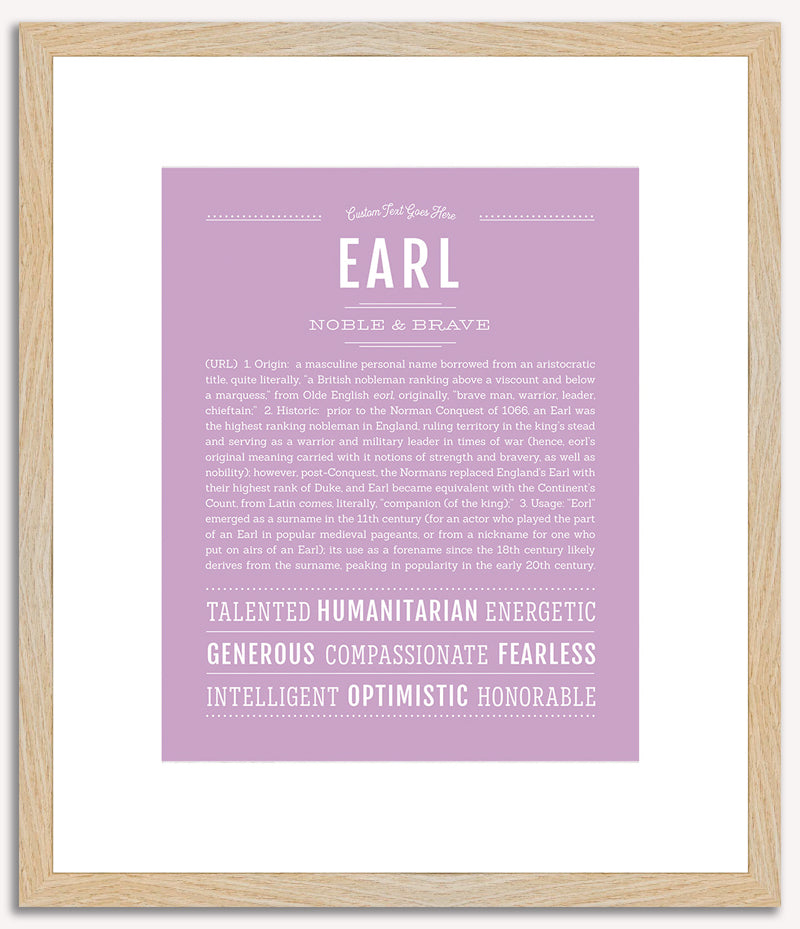 Earl | Name Art Print