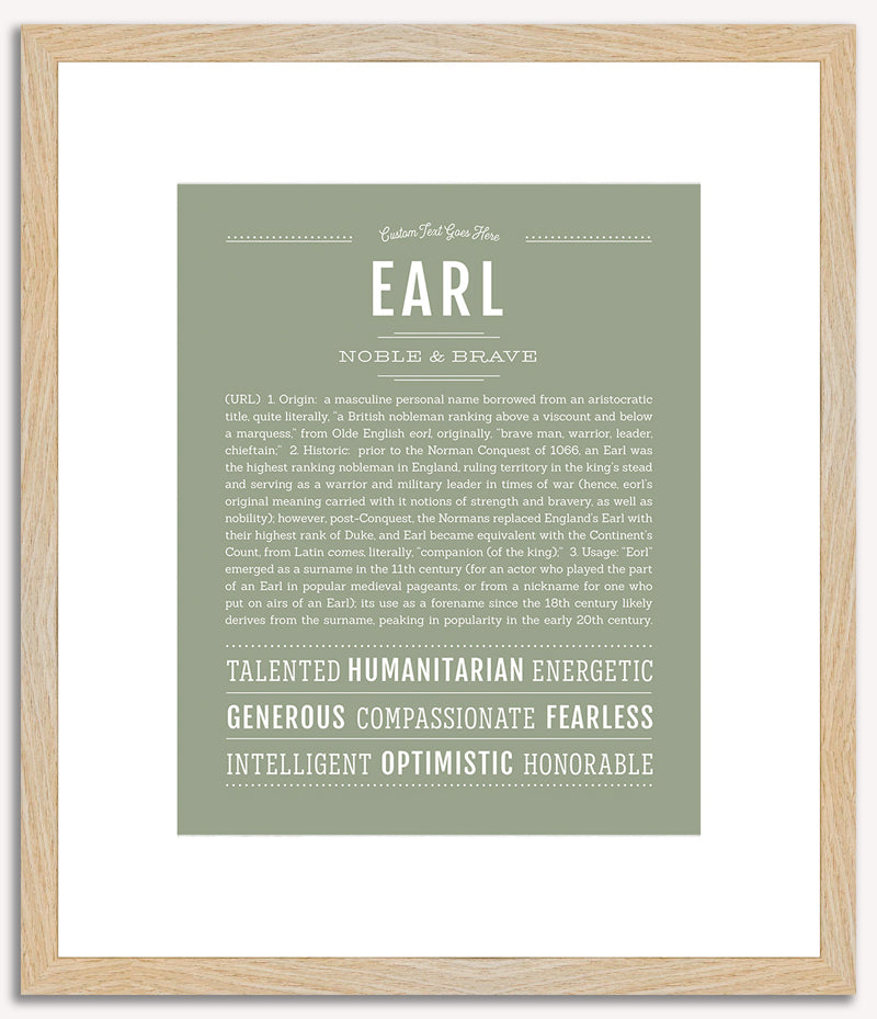 Earl | Name Art Print