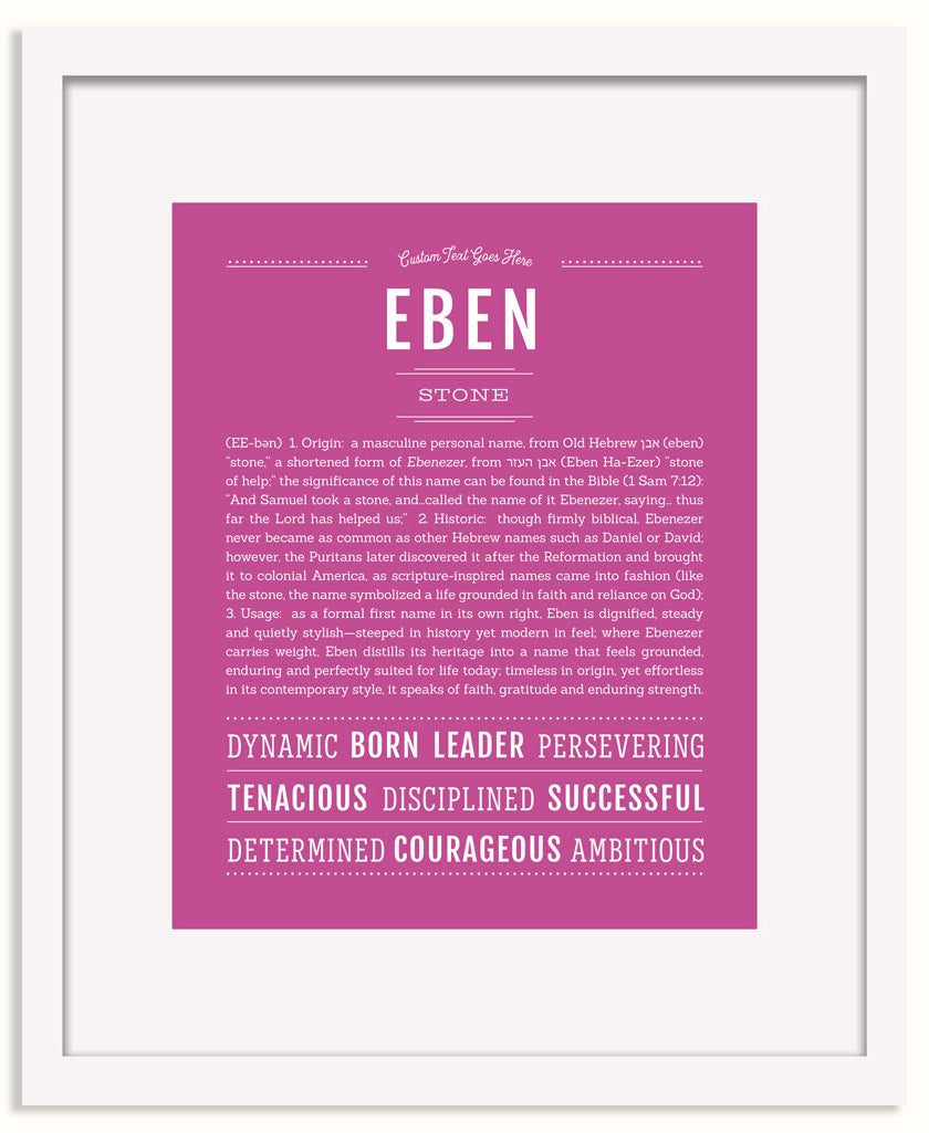 Frame Options | Dark Pink | White Frame, Matted