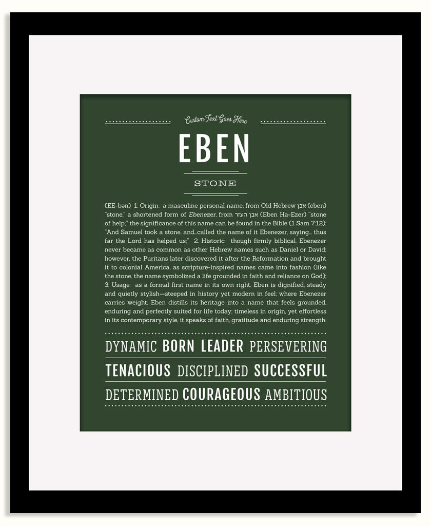 Frame Options | Deep Forest | Black Frame, Matted