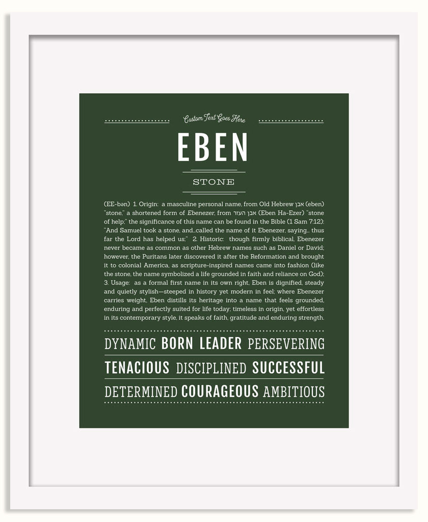 Frame Options | Deep Forest | White Frame, Matted