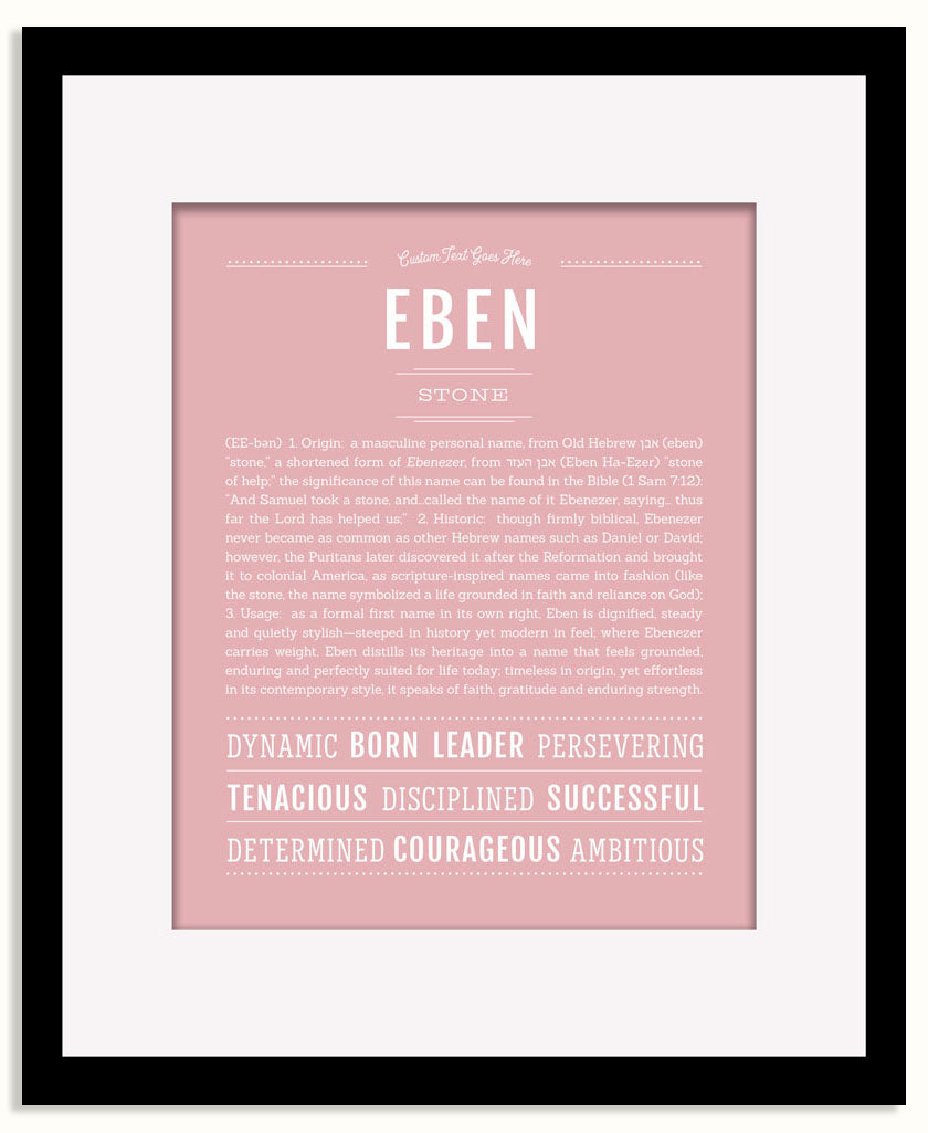 Frame Options | Dusty Rose | Black Frame, Matted