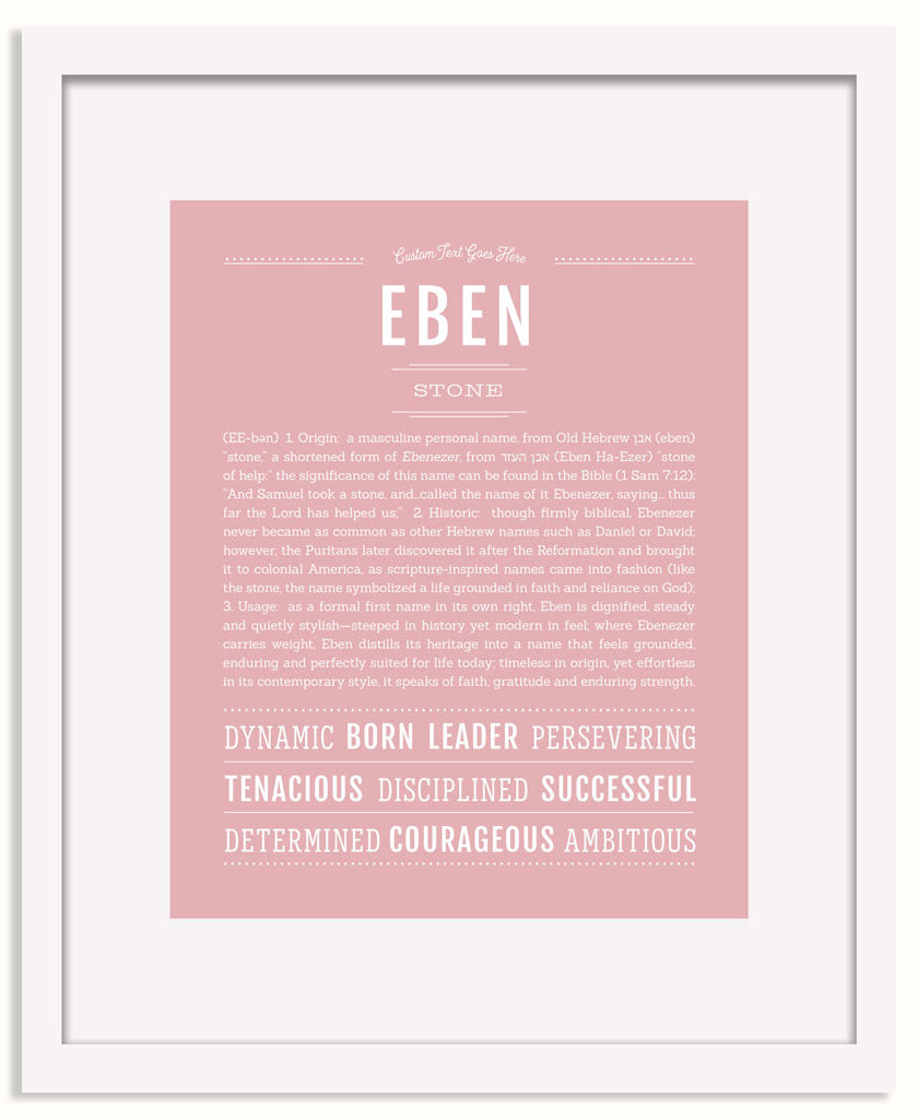 Frame Options | Dusty Rose | White Frame, Matted