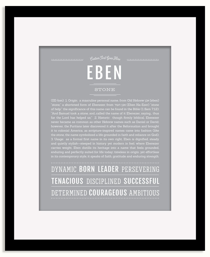 Frame Options | Light Gray | Black Frame, Matted