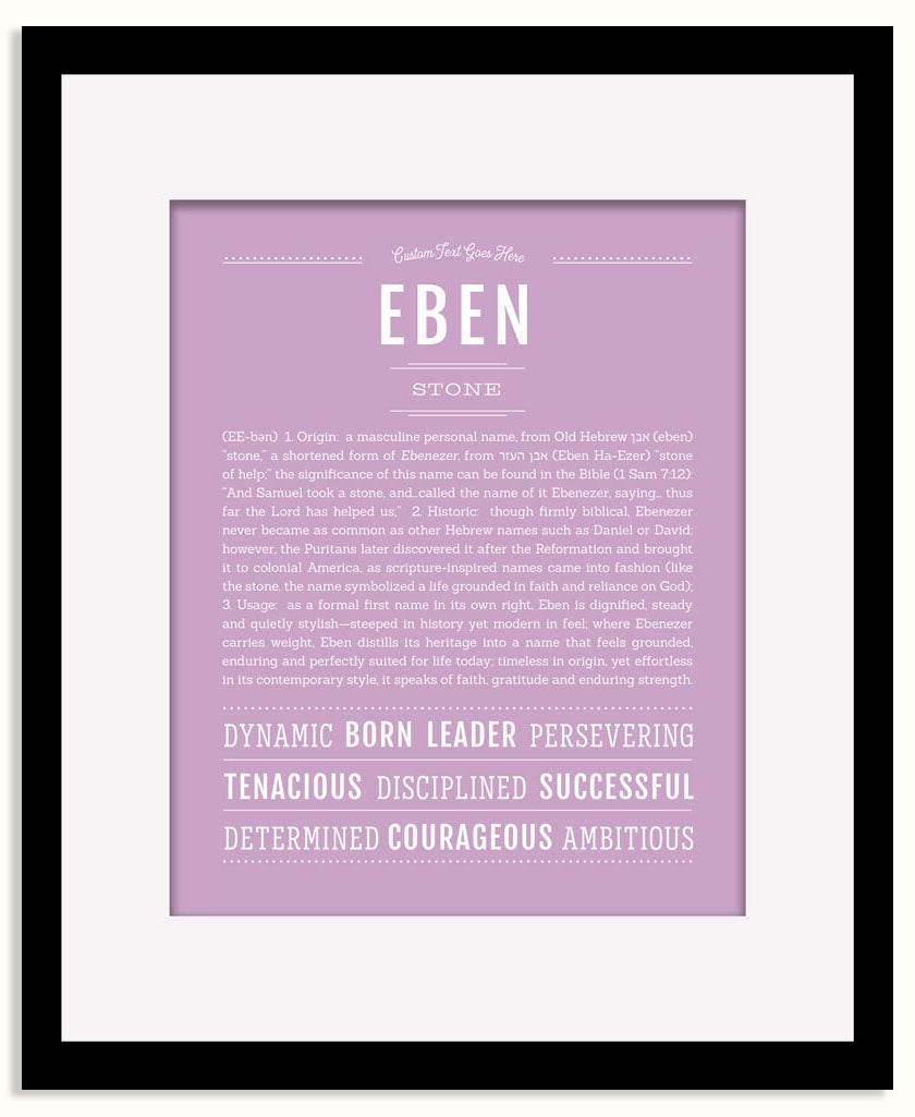 Frame Options | Lilac | Black Frame, Matted