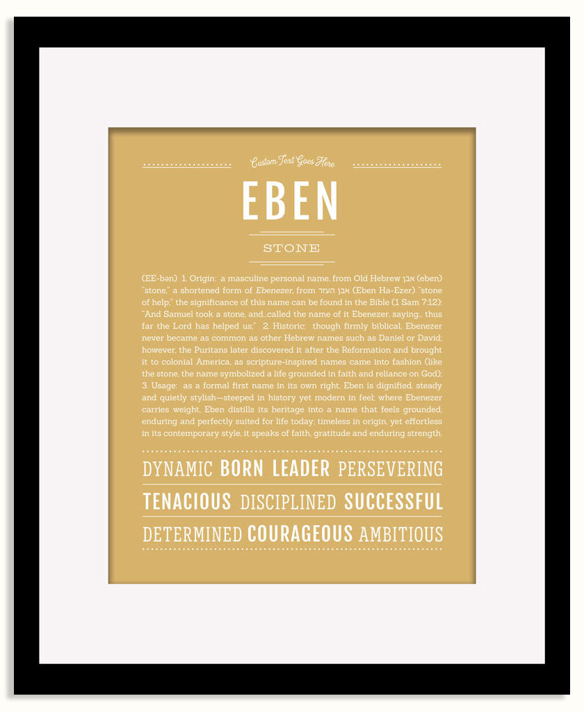 Frame Options | Matte Gold | Black Frame, Matted