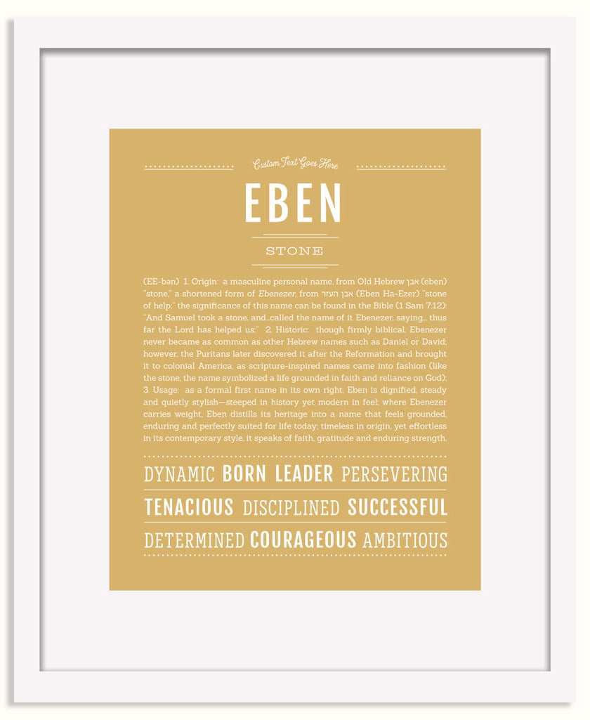 Frame Options | Matte Gold | White Frame, Matted